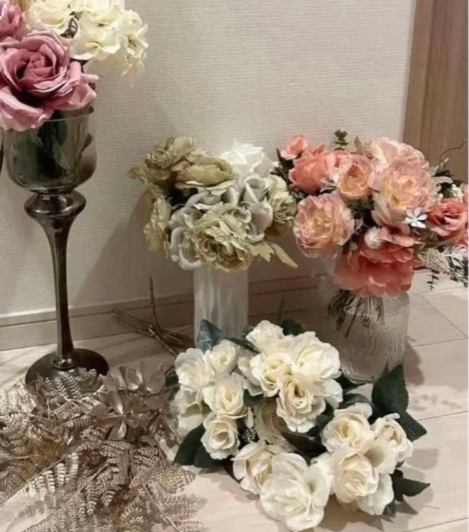 華やか素敵な大量造花セット　高級感ある大人roomに