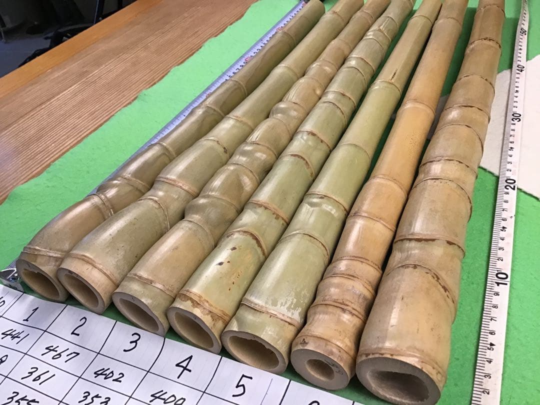 釣り具、その他グリップ、和笛etc用布袋竹「超極太」6本セット