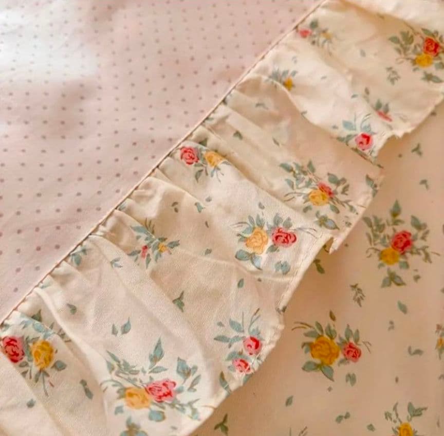 新品★綿100%オフホワイト薔薇✕ピンクギンガムチェックシングル掛け布団枕カバー