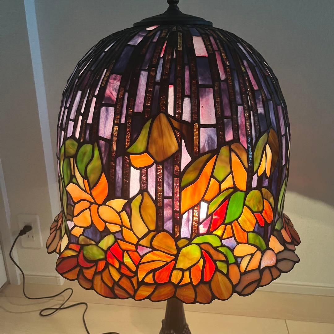 ✨高級品✨アンティーク・高級ステンドグラスランプ　大型／2灯タイプ
