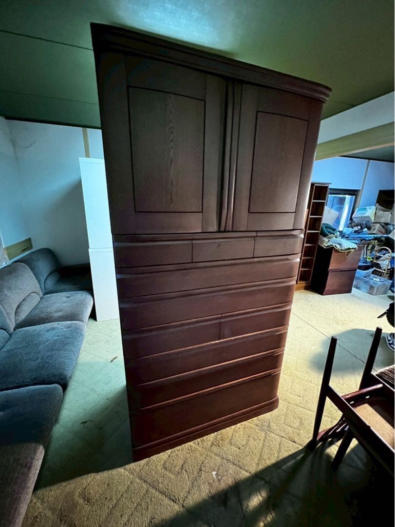 ブラウン 木製チェスト