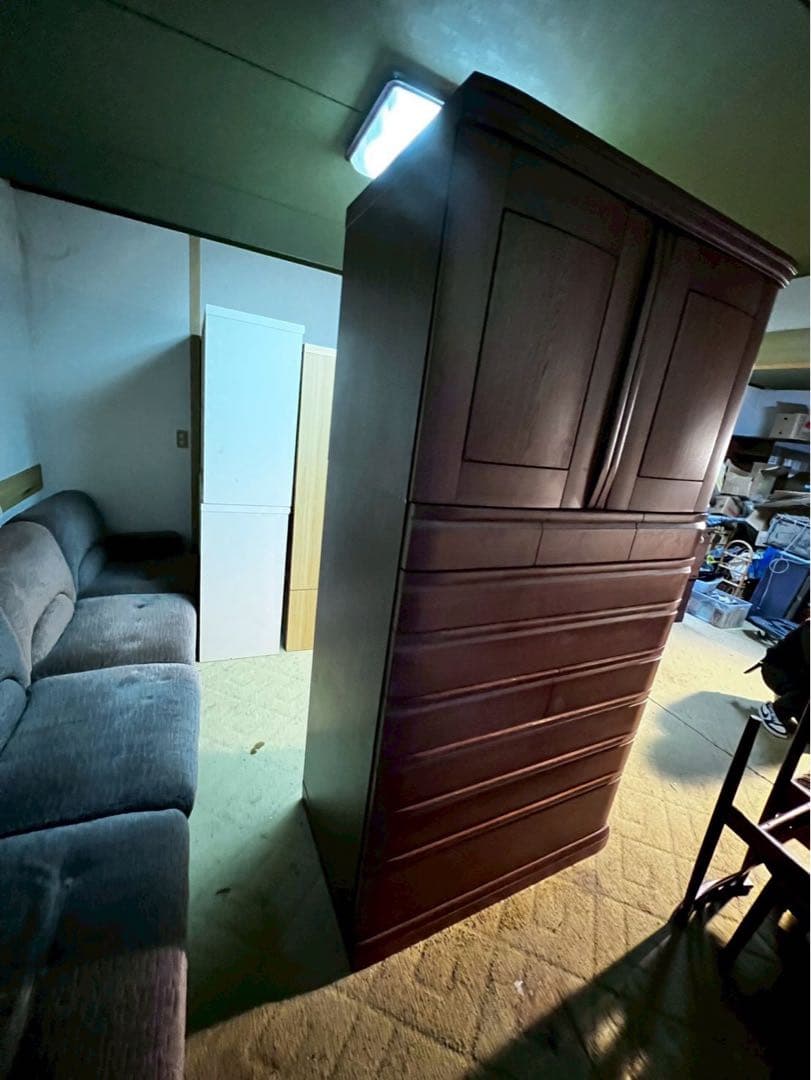 ブラウン 木製チェスト