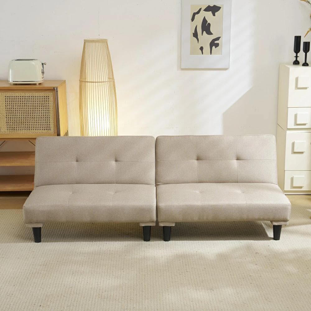 超人気！ソファベッド ソファ ベッド ロータイプ 2人　オシャレ　BEIGE