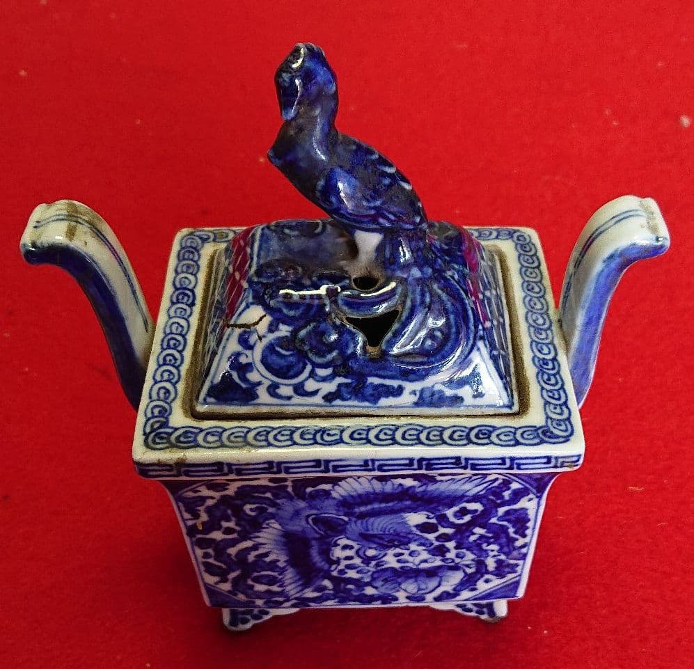 染付け香炉 骨董