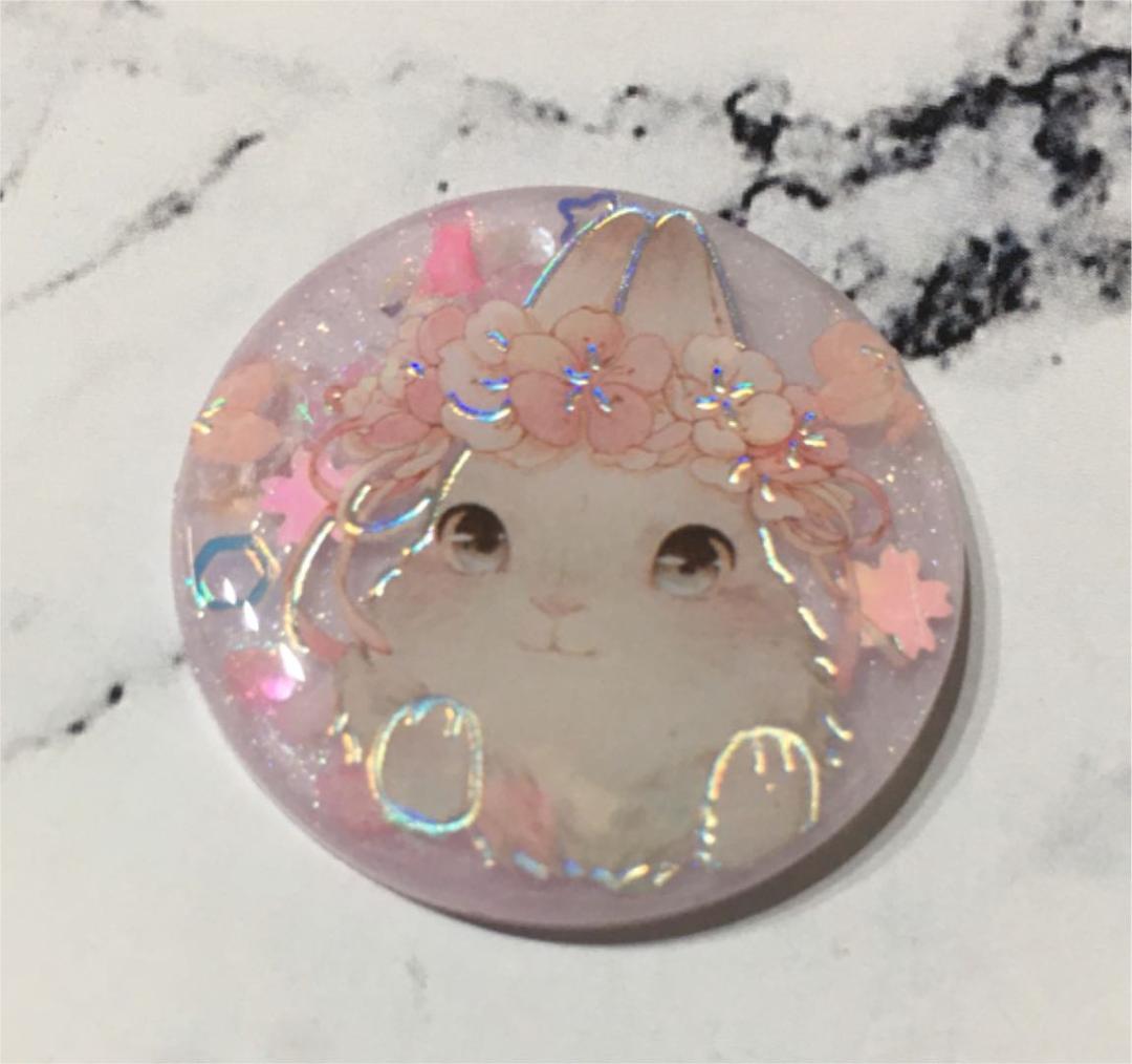 レジンヘアゴム♡キラキラウサちゃん・1点のみ