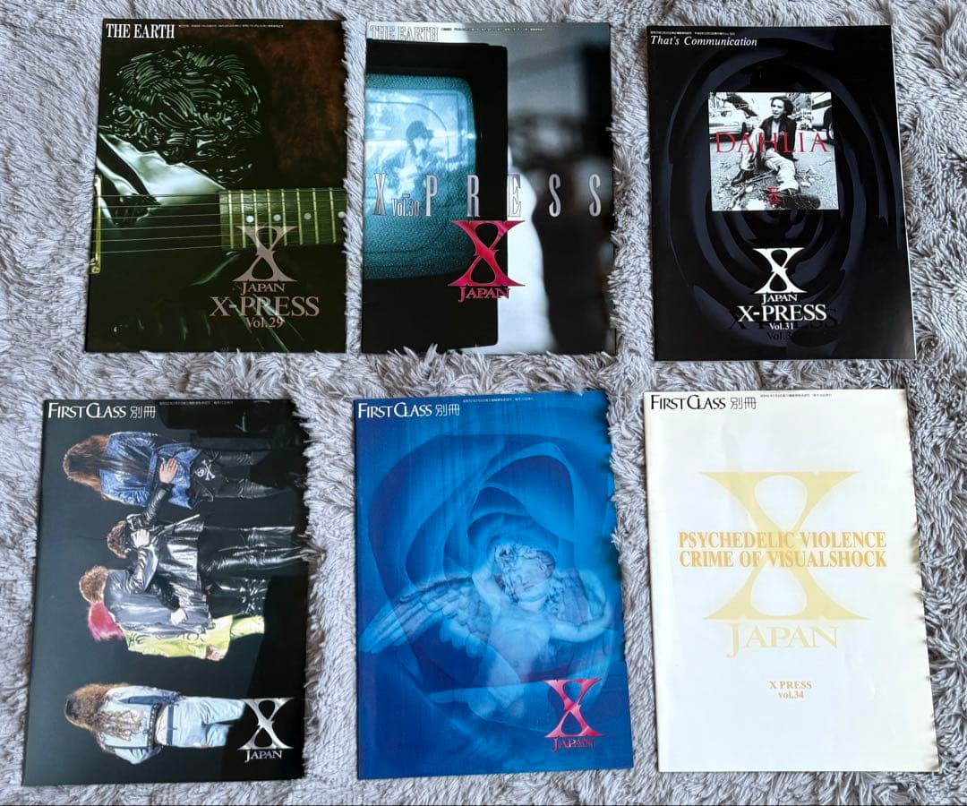 ① X JAPAN ファンクラブ　会報　24冊セットX-PRESS 会員証　他