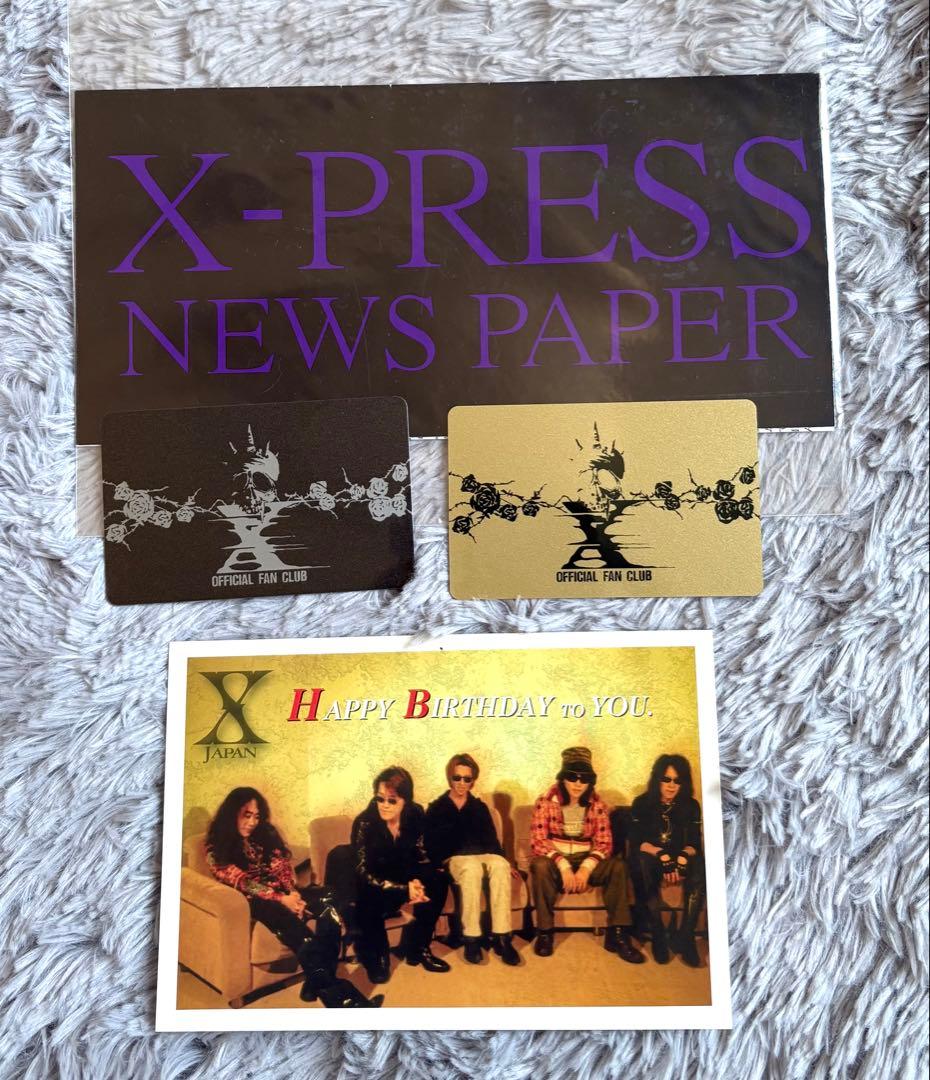 ① X JAPAN ファンクラブ　会報　24冊セットX-PRESS 会員証　他