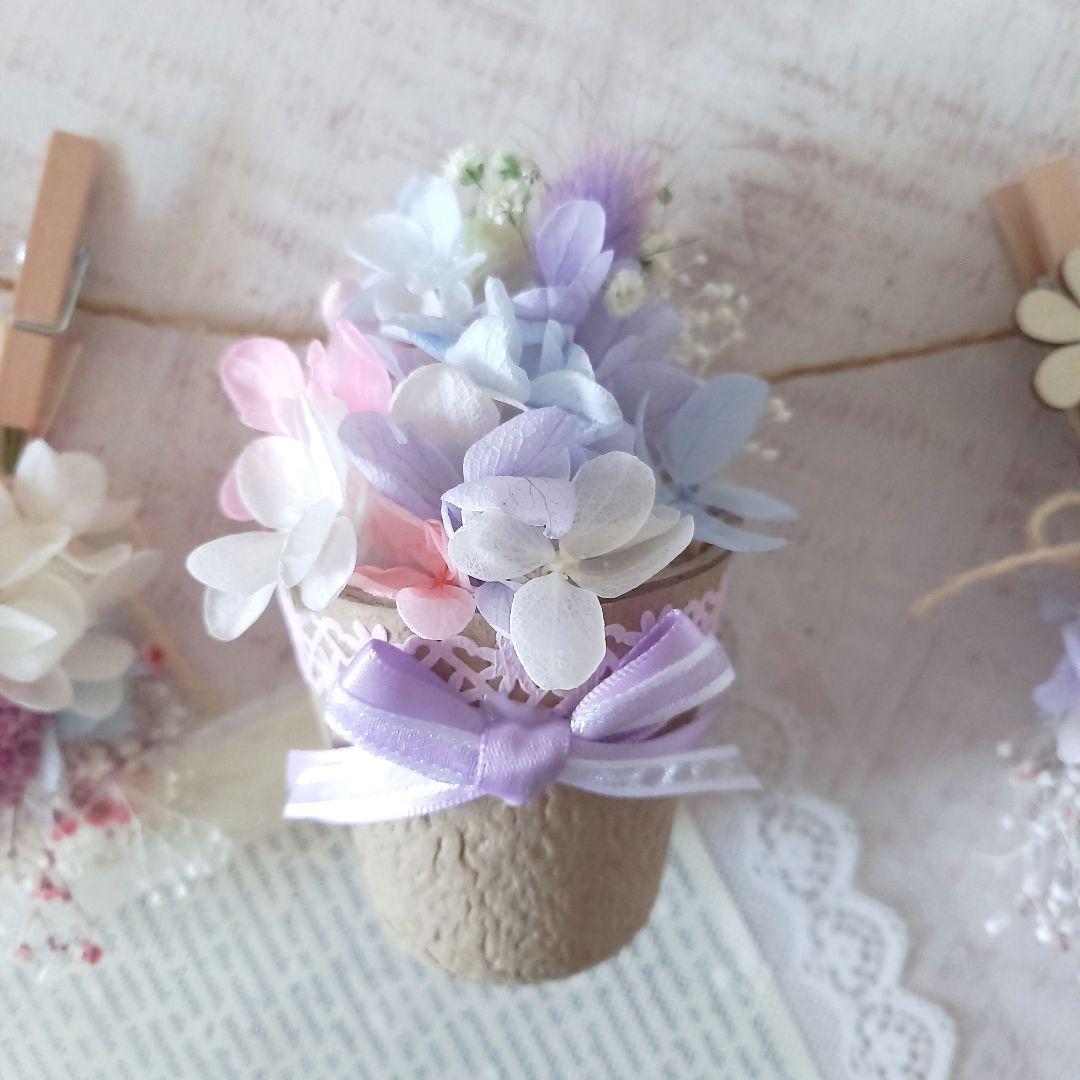 No90 ベビーパープル❤︎夏限定 麦わら帽子のフラワーガーランド❁