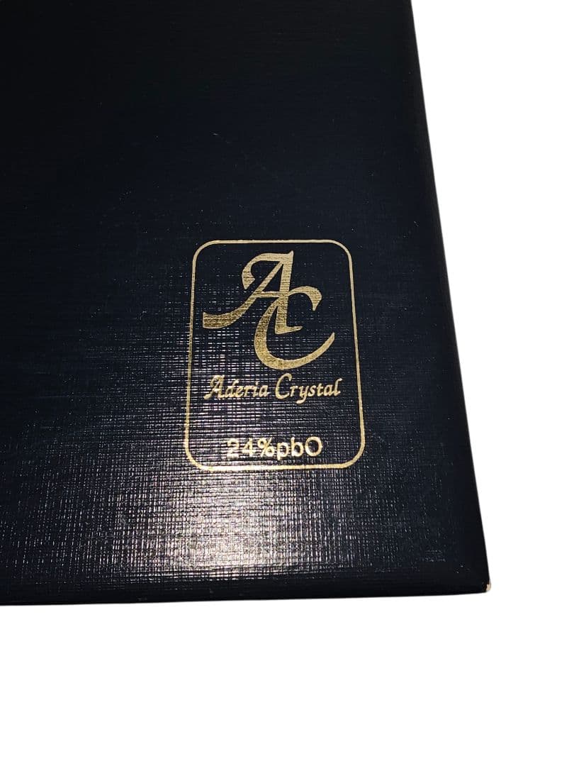 未使用Aderia Crystal 24%pbO コバルトブルー クリスタル花瓶