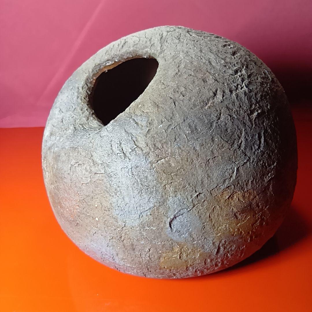 骨董品　安東利喜　花入　花器　花生　花瓶　備前壺　備前焼　希少