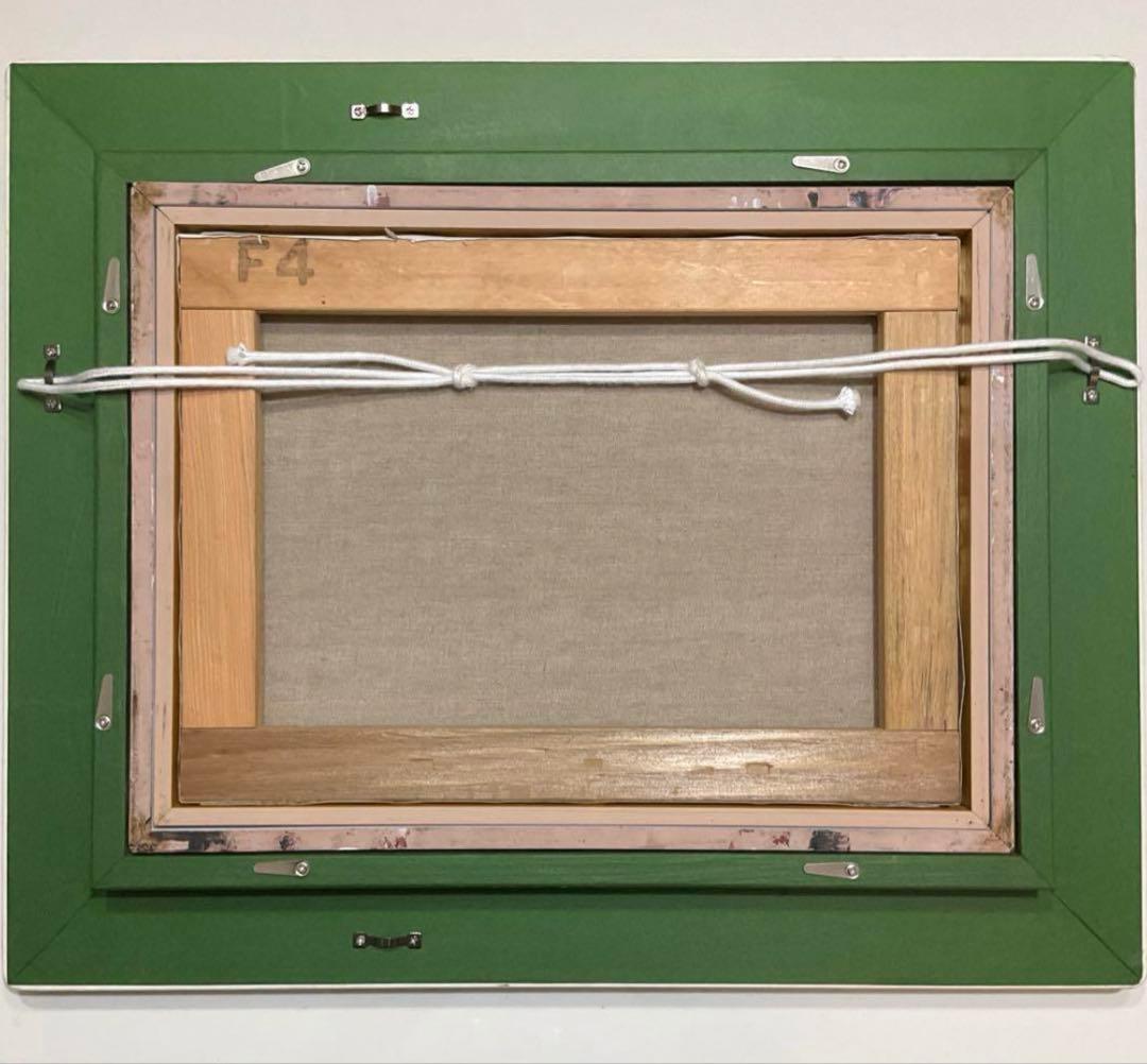 絵画・額縁・油絵・尾木スズエ・マーガレット・F4号・美術品・インテリア・雑貨