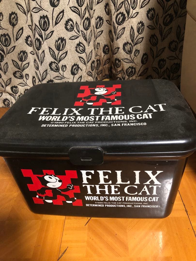 昭和レトロ Felix the Cat 蓋付き収納ボックス