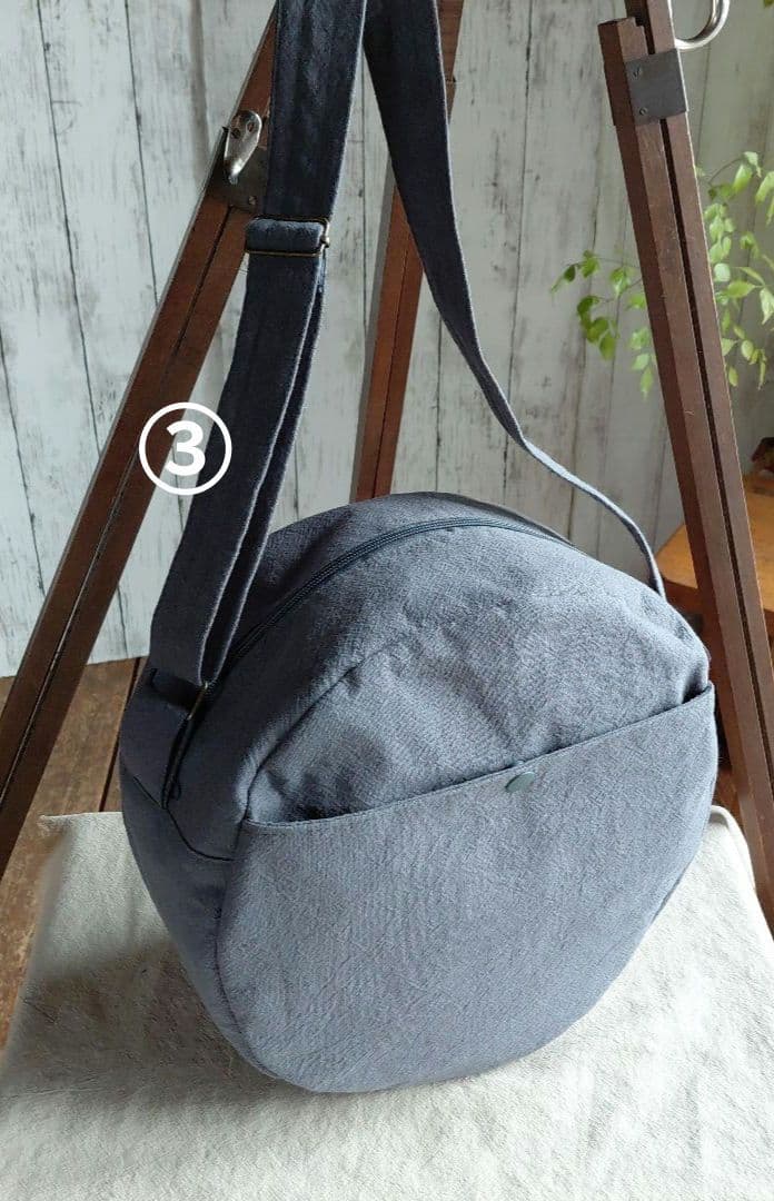 ハンドメイドトートバッグ※スクエアバック※ラウンド型バック※コットンリネン