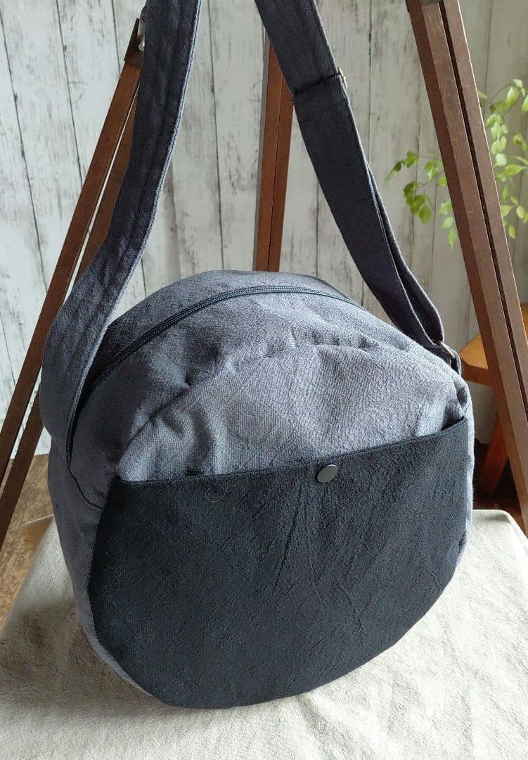 ハンドメイドトートバッグ※スクエアバック※ラウンド型バック※コットンリネン