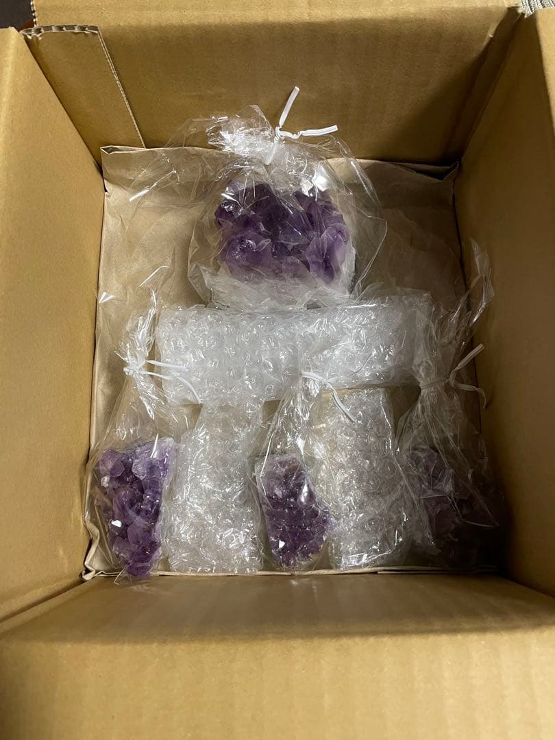 ✨【1点限り】✨アメジストクラスター　原石　天然石　4点セット