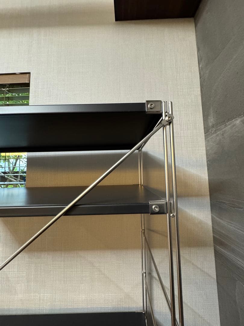 無印スチールユニットシェルフ　スチール棚　ダークグレー