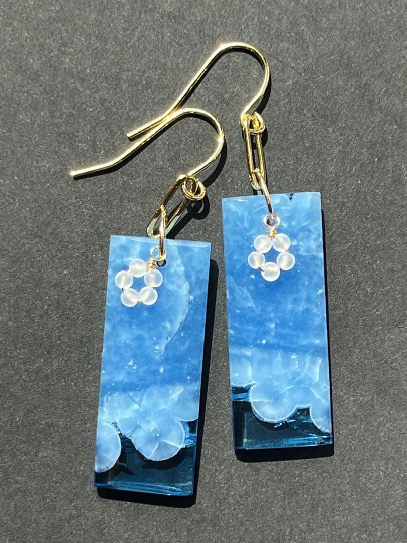 Kaya　14kgf ブルーオニキス ピアス