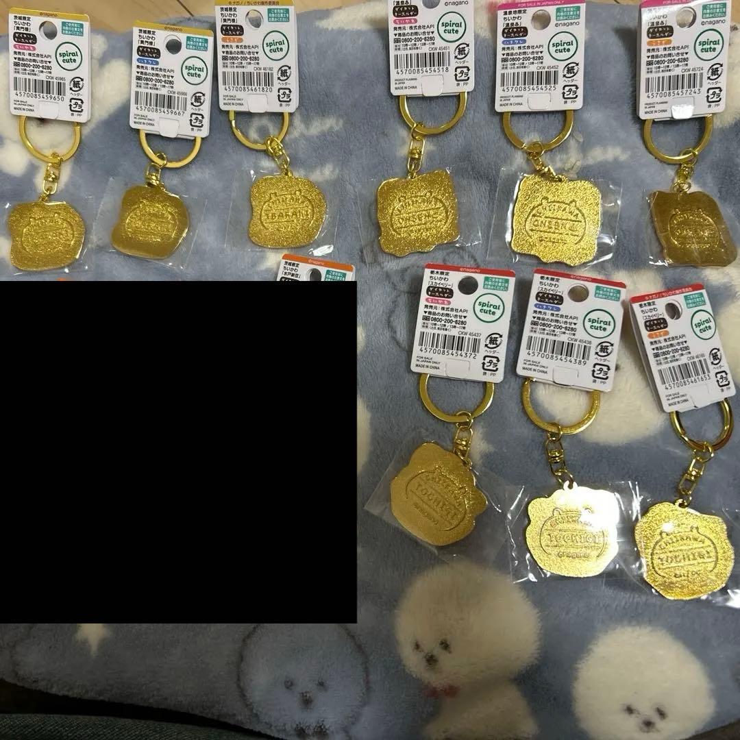 ちいかわ　ご当地ダイカットキーホルダー　茨城、栃木、温泉地　おまとめセット