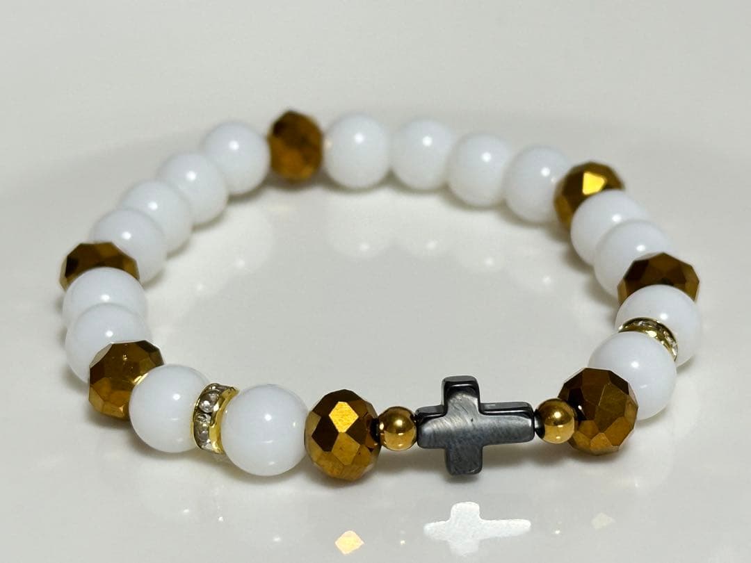 かこガラスビーズブレスレットハンドメイド