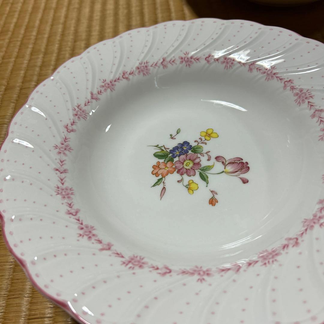 NIKKO ピオニール　花柄陶磁器　4枚　ヴィンテージ　皿　深皿　スープ　カレー
