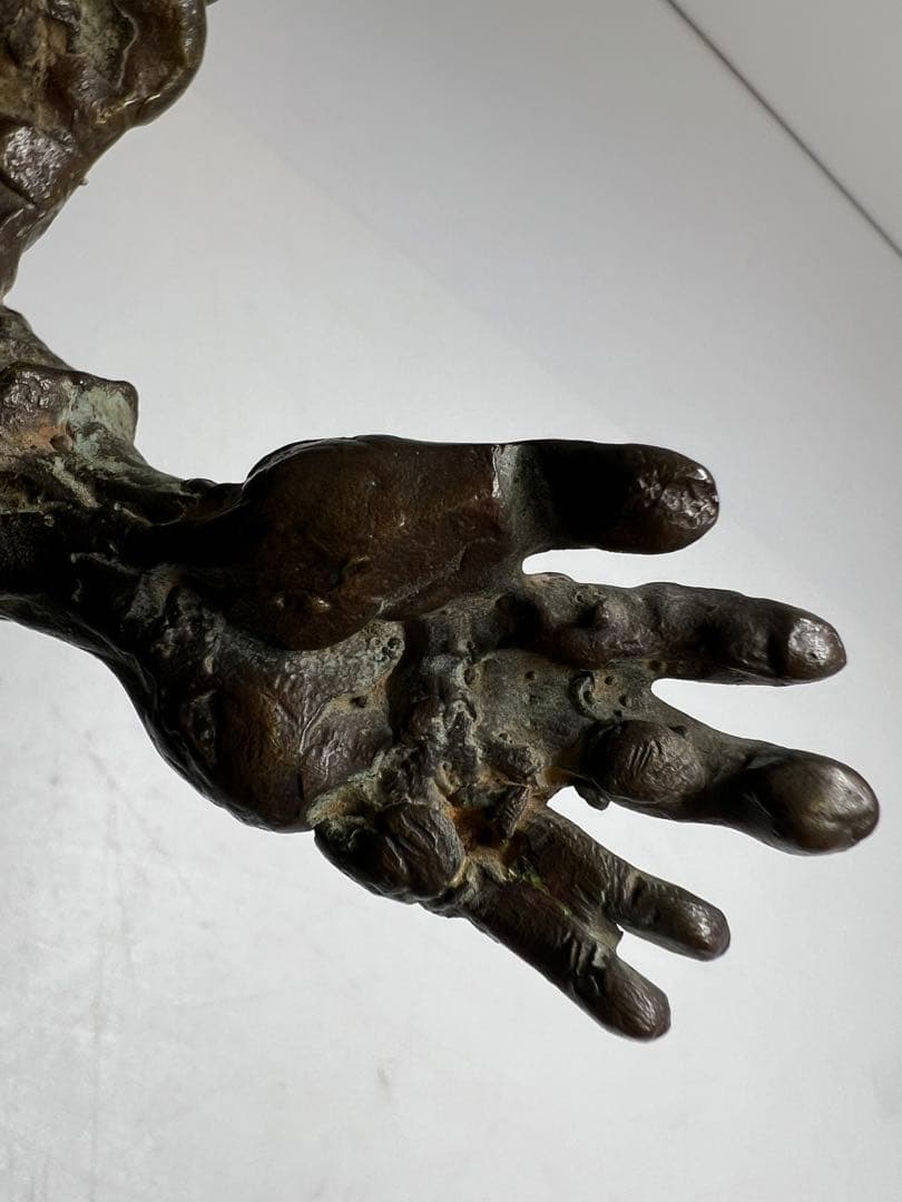 加藤昭男　ブロンズ　彫刻　人物像　在銘　東K8-0226☆2F トヒオウ