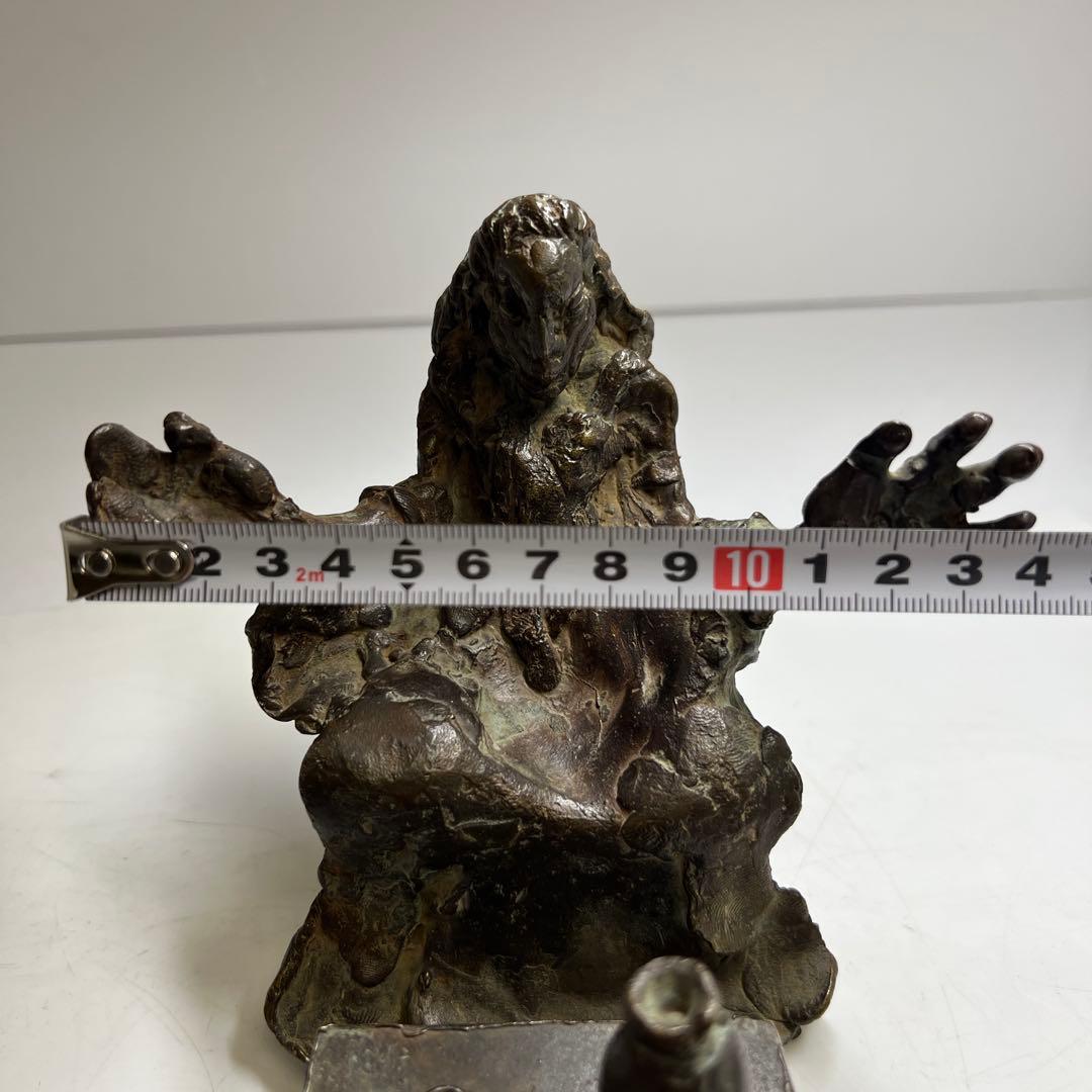 加藤昭男　ブロンズ　彫刻　人物像　在銘　東K8-0226☆2F トヒオウ