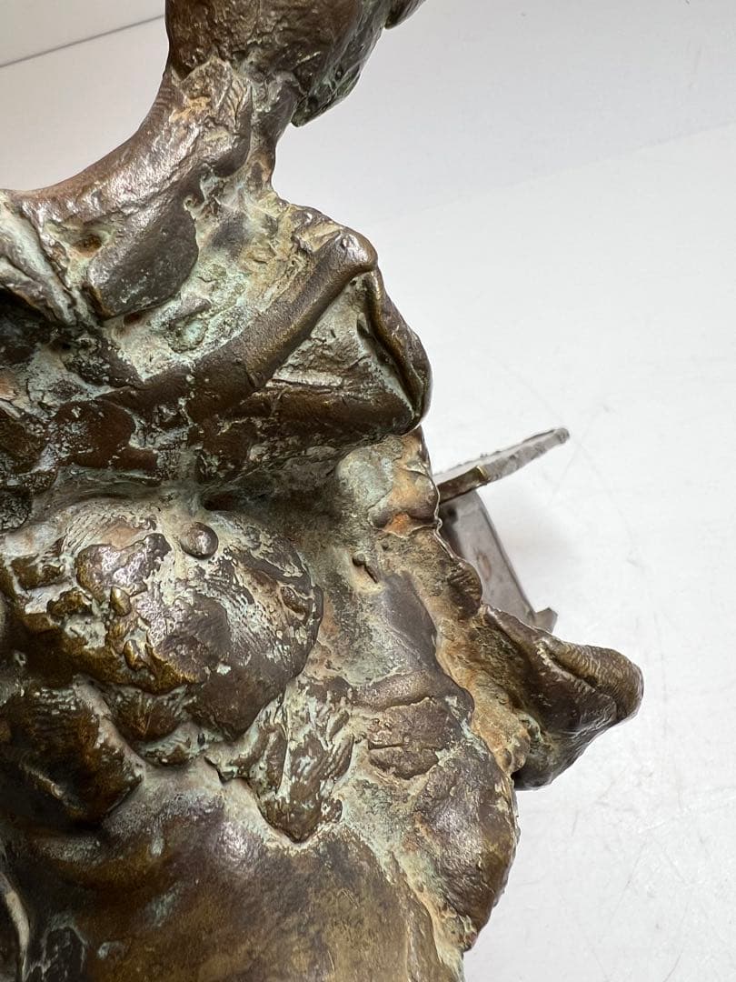 加藤昭男　ブロンズ　彫刻　人物像　在銘　東K8-0226☆2F トヒオウ