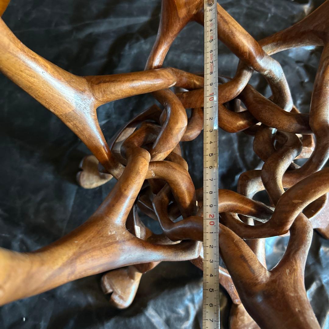 木彫 一本彫り 駱駝型 折り畳み式 花台 ラクダ 置物 古道　15日まで値引き