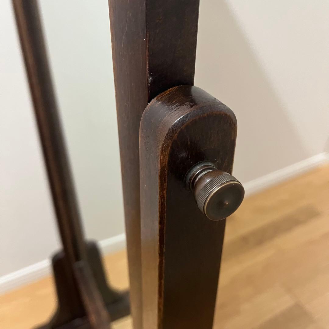 北海道民芸家具 スタンドミラー 姿見 全身鏡 鏡台 木製 アンティーク調