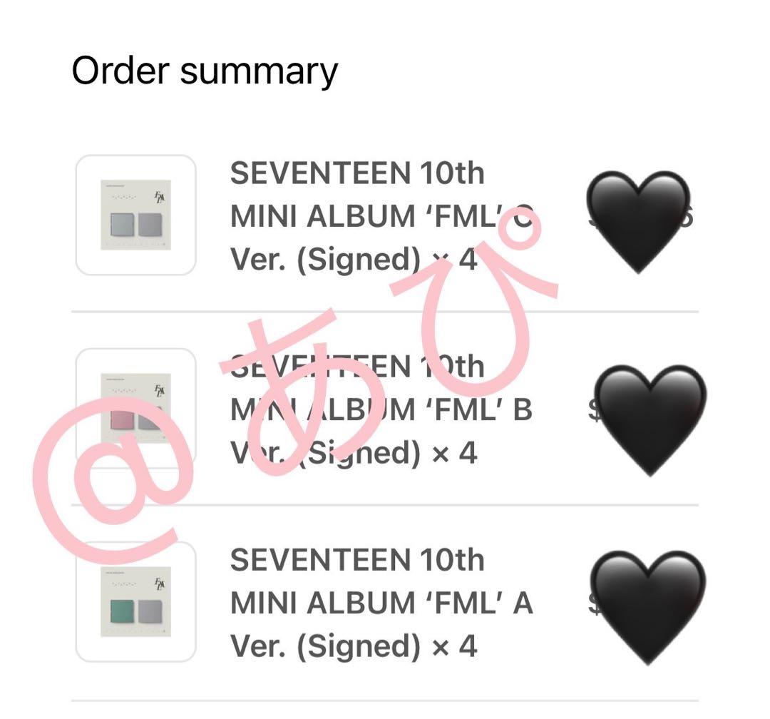 SEVENTEEN セブチ ジュン　直筆サイン　FML ④