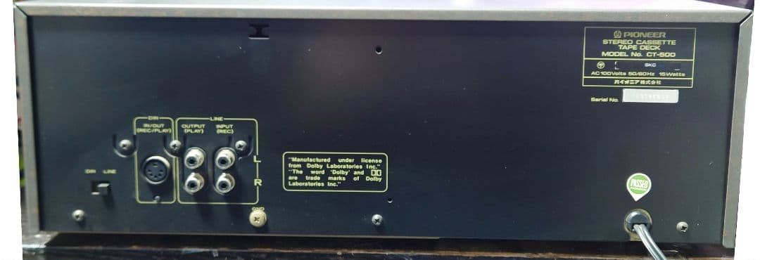 ■■【希少・カセット再生品】Pioneer CT-500 ステレオカセットデッキ