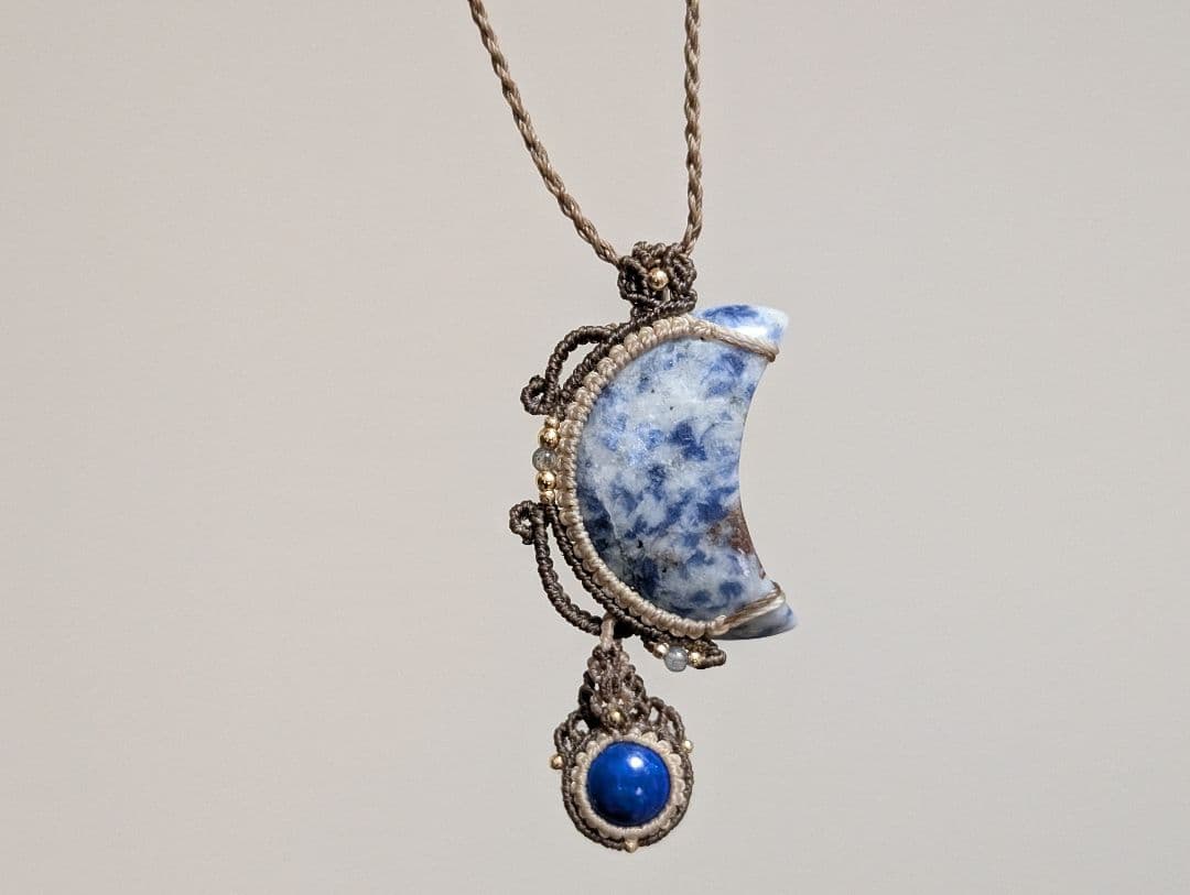 マクラメネックレス ラピスラズリ