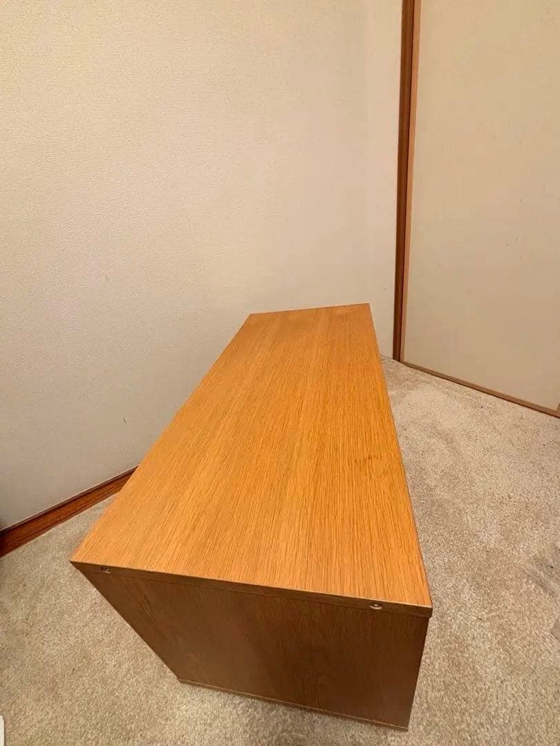 【3/4まで】無印良品 スタッキングキャビネット オーク材（木製扉付）