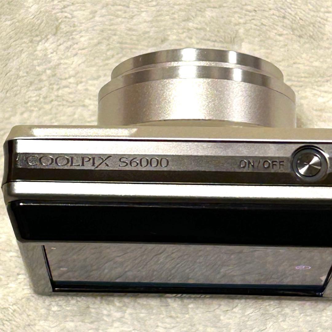 【美品 動作確認済】Nikon Coolpix S6000 シルバー デジカメ