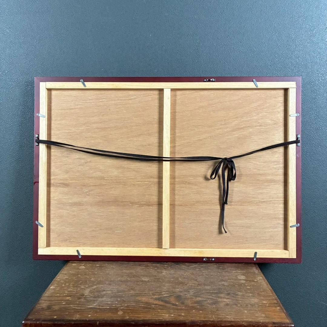 美品 宮本秋風「竹林」木版画 直筆サイン・印章・エンボス印有 人気木版画家