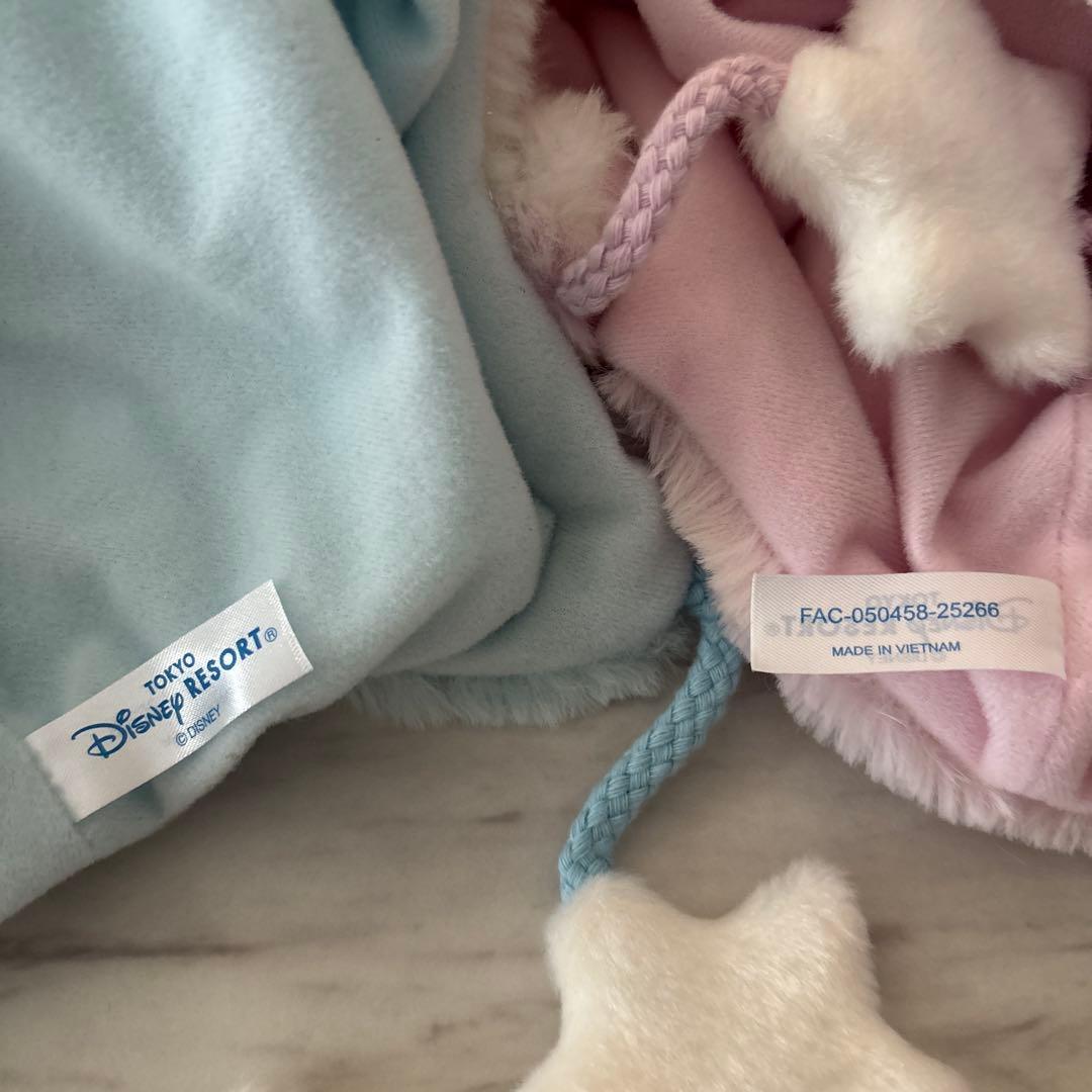 ディズニー ファンキャップ 星 パステル ピンク 水色 ミッキー　ミニー セット