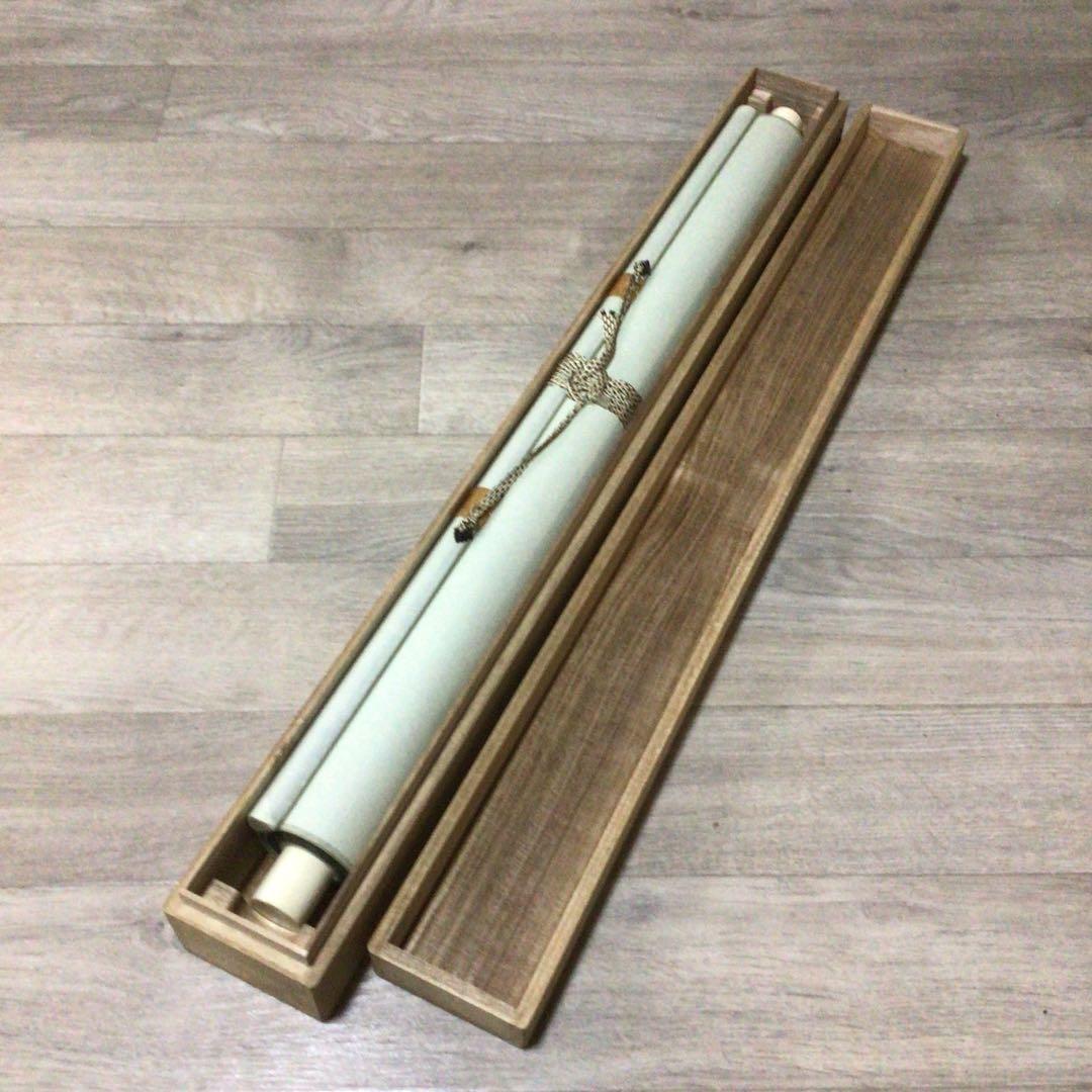 No4452掛軸　在印　松花堂昭乗　水墨鶏図　紙本　合箱　古画　古美術　送料無料