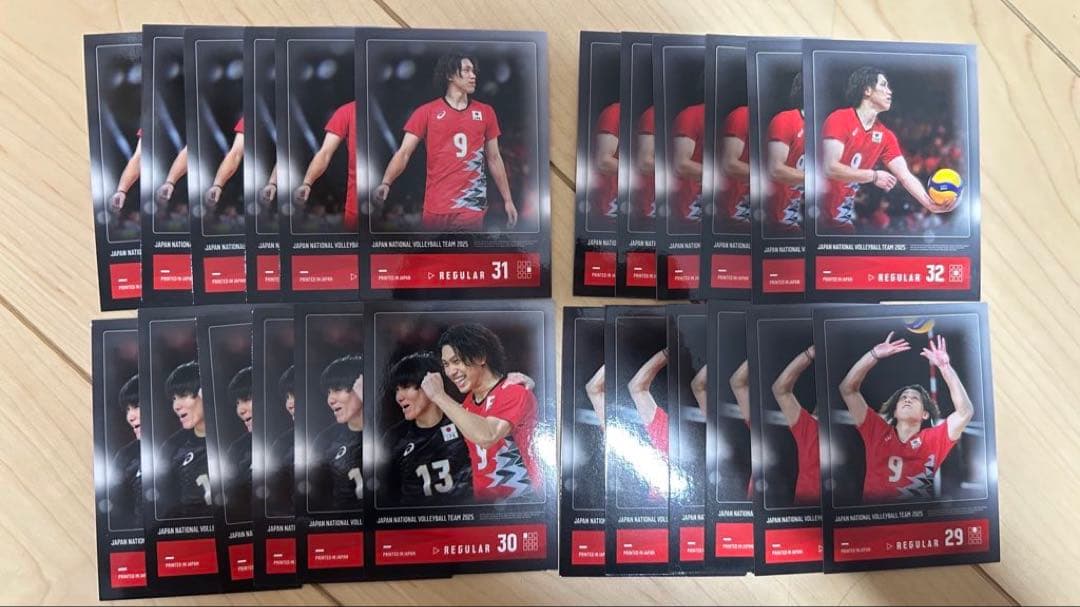 男子バレー トレーディングカード 2025 まとめ売り 生写真 直筆サイン 箔押