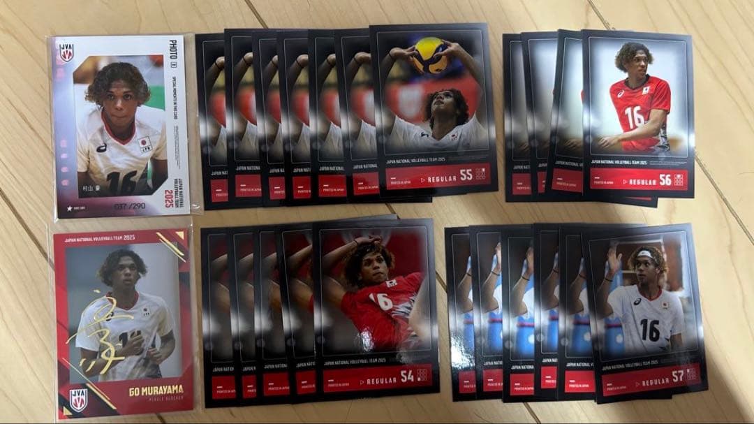 男子バレー トレーディングカード 2025 まとめ売り 生写真 直筆サイン 箔押