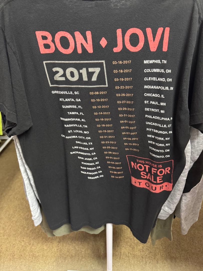 BON JOVI 2017 NOT FOR SALE TOUR Tシャツ
