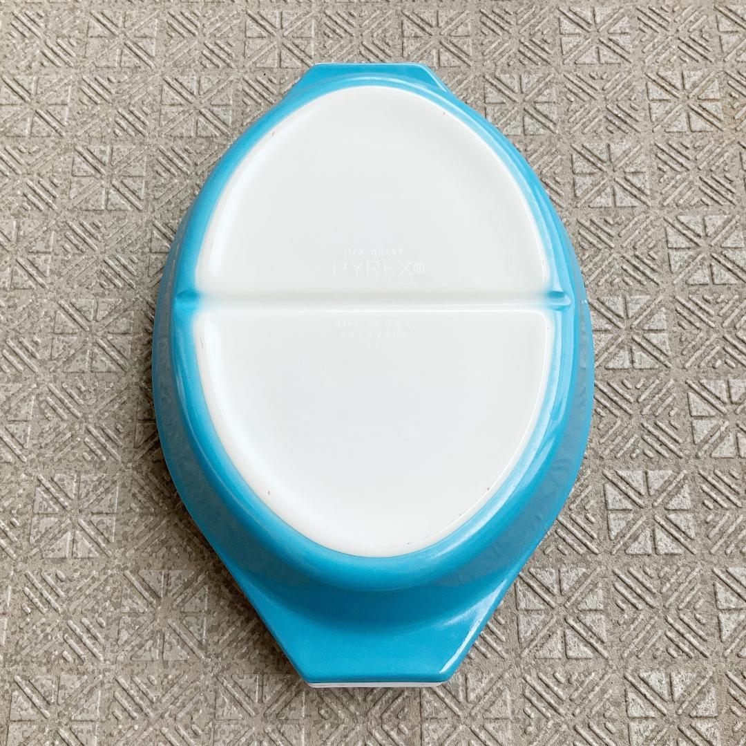 【最終値下】パイレックス ブルーアイビー オーバル キャセロール クレードル付き