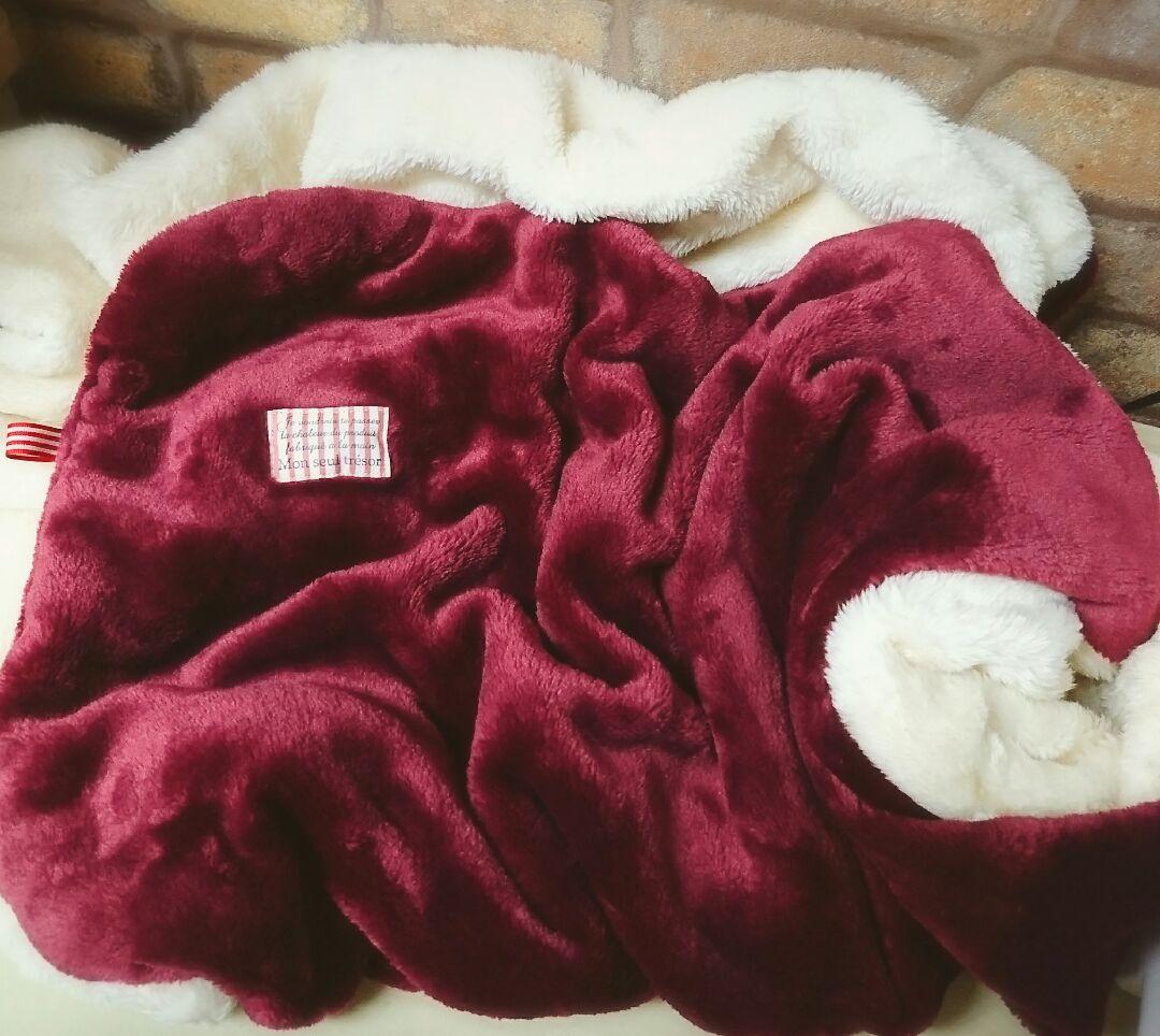 専用⭐みかん❤超ふかふか❤Ｗボア☆特大ブランケット⭐ワインみるく❤