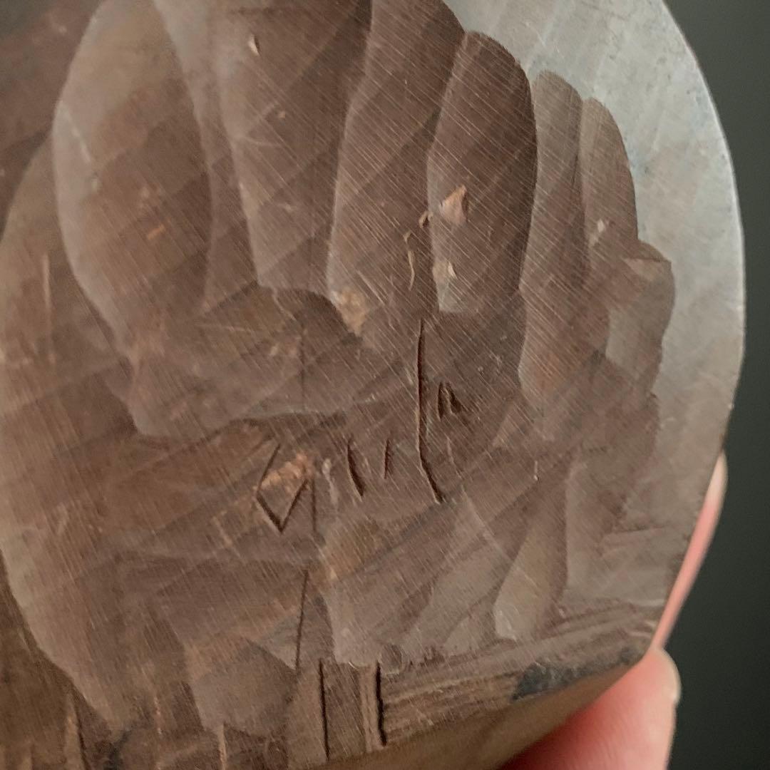 木彫 鶏 但馬木彫 彫刻作品 石田えいじ 古道具 アンティーク アート オブジェ