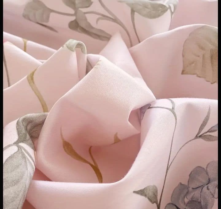 新品★優雅な薔薇フロックス柄綿100%シングル掛け布団カバーと枕カバー3点セット