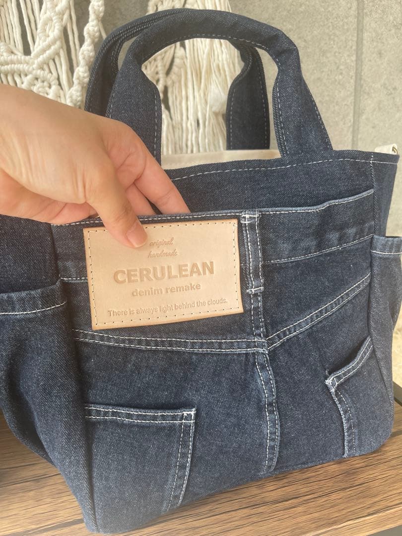 デニムリメイクトートバッグLサイズ