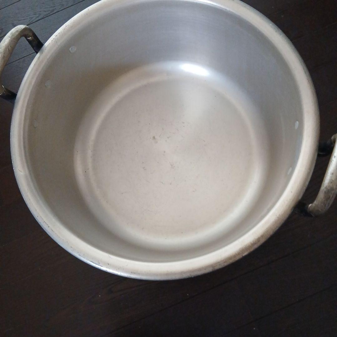 アルミ製 両手鍋 蓋付き 昭和レトロ　ヴィンテージ