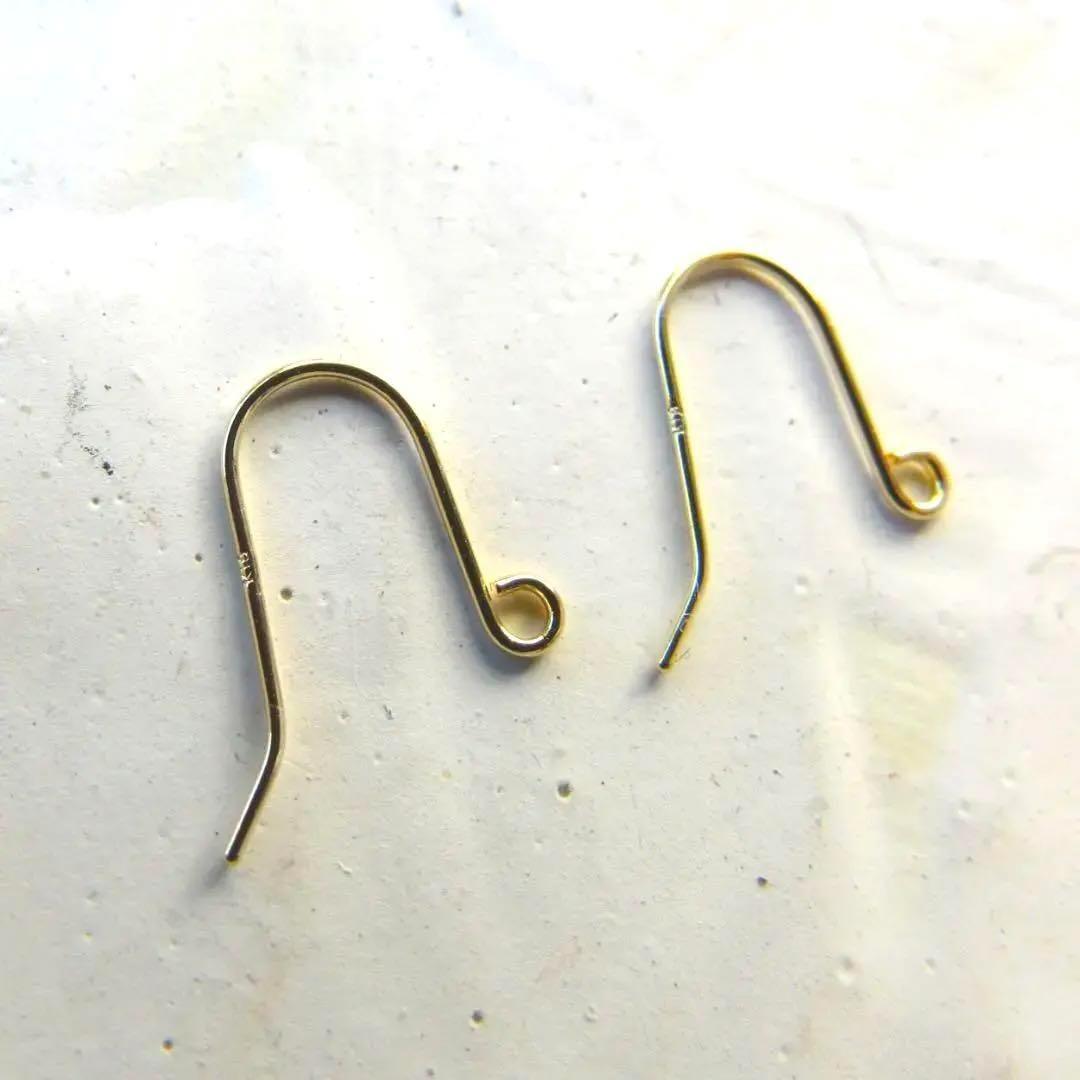 18K K18 ピアス フック ハンドメイド 刻印 パーツ 18金18KYG