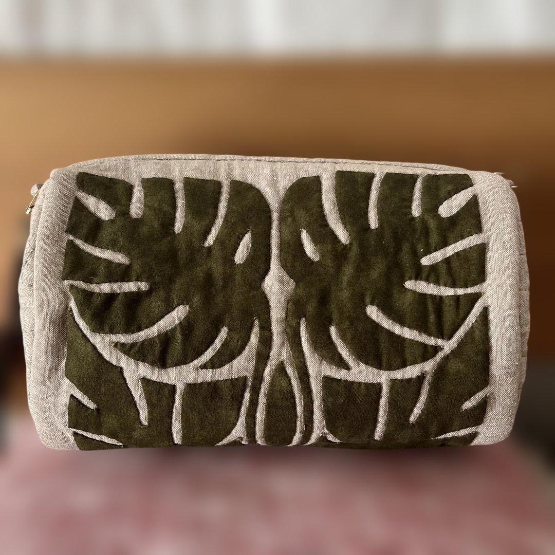 モンステラのハワイアンキルトバッグ　ハンドメイド