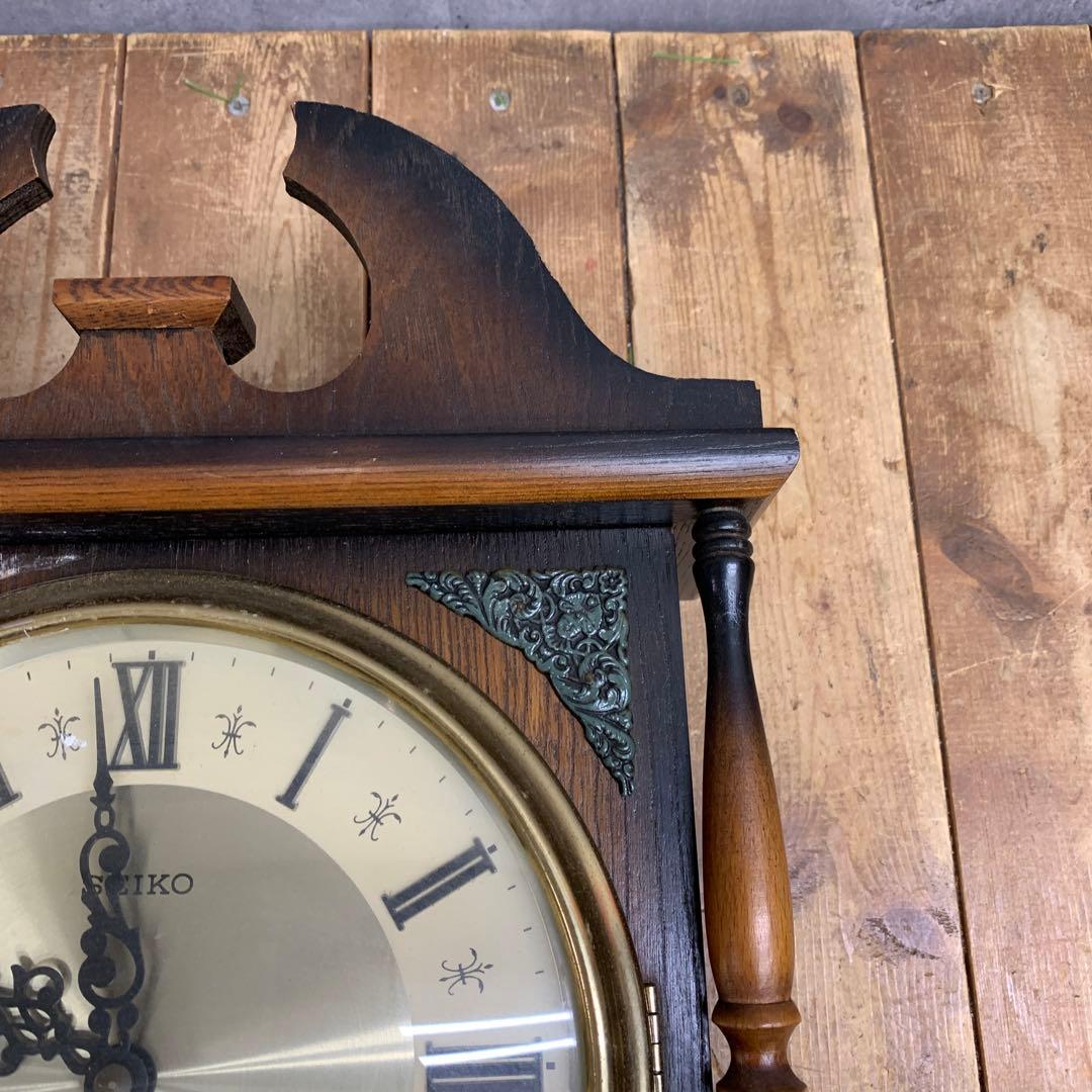 E-3【昭和レトロ】SEIKO セイコー 30DAY ゼンマイ式 振り子時計 壁