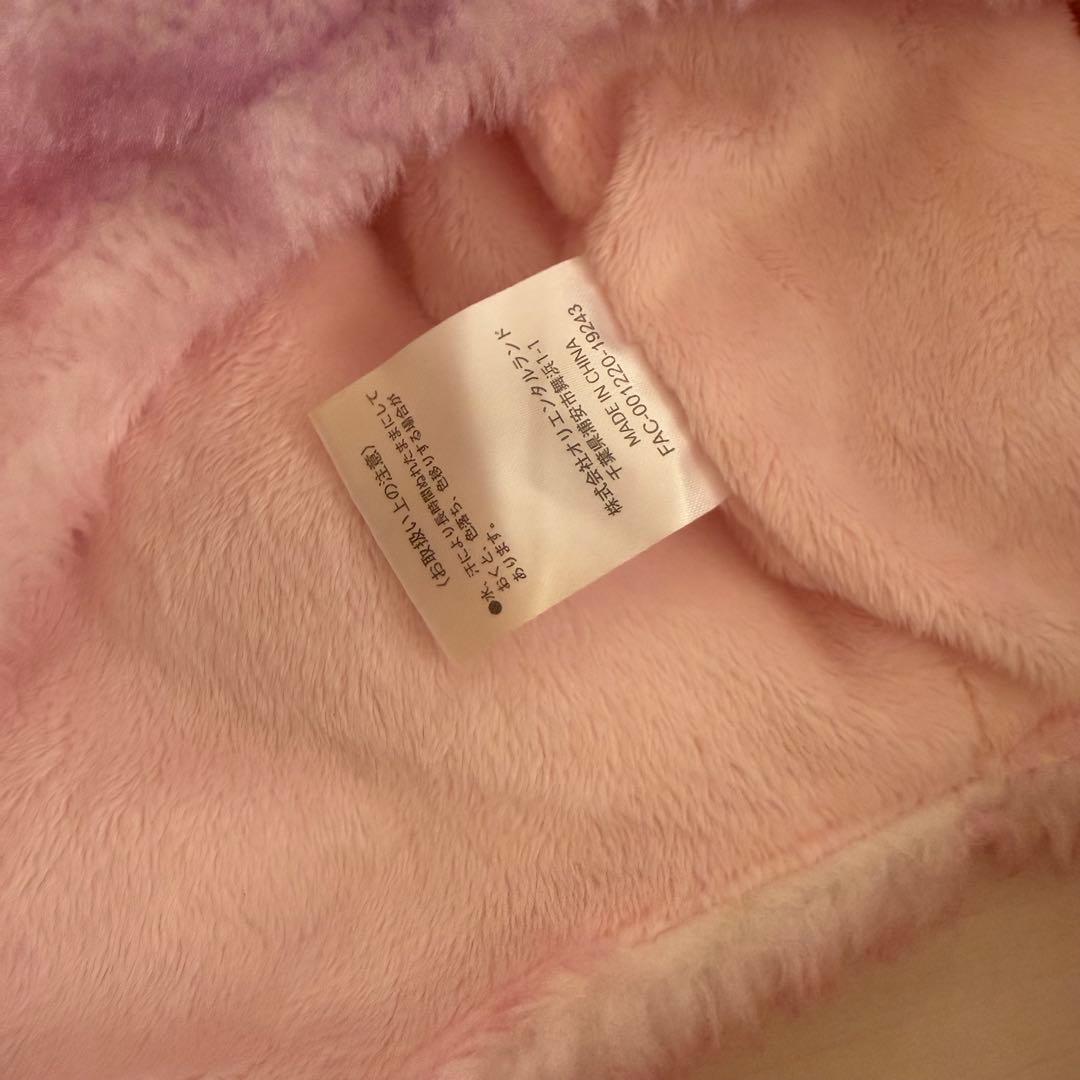 ミニー　マフラーキャップ　耳付きファンキャップ ピンク紫　ディズニー